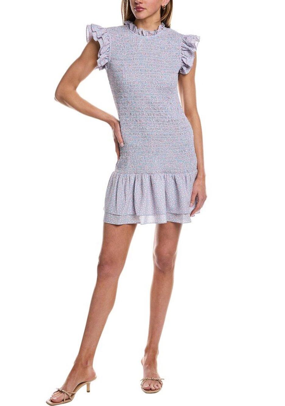 French Connection Eloe Verona Smocked Mini Dress